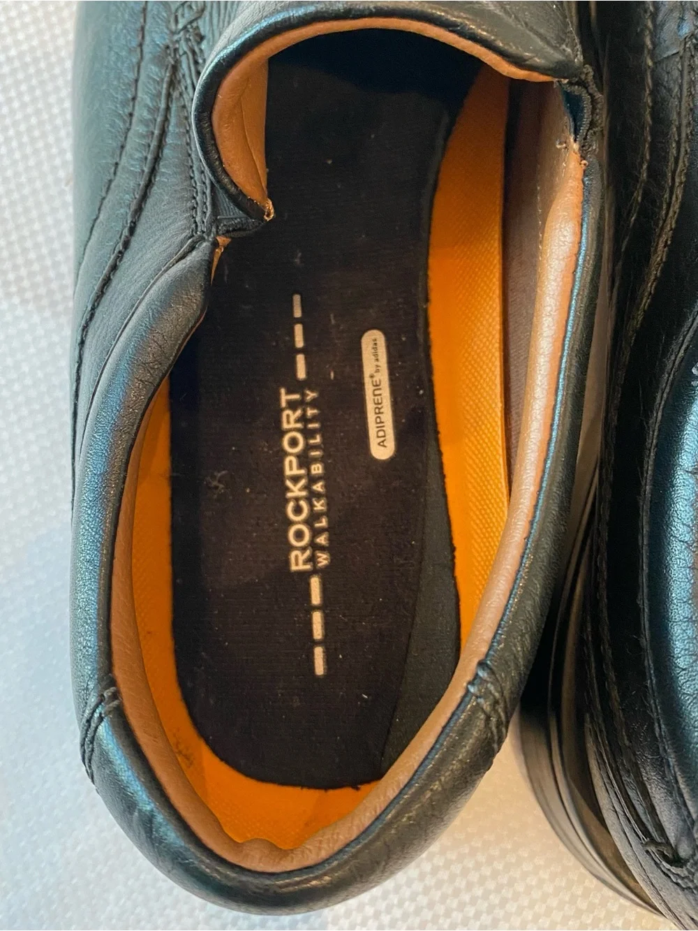 Rockport Black Leather Slip-On Loafers